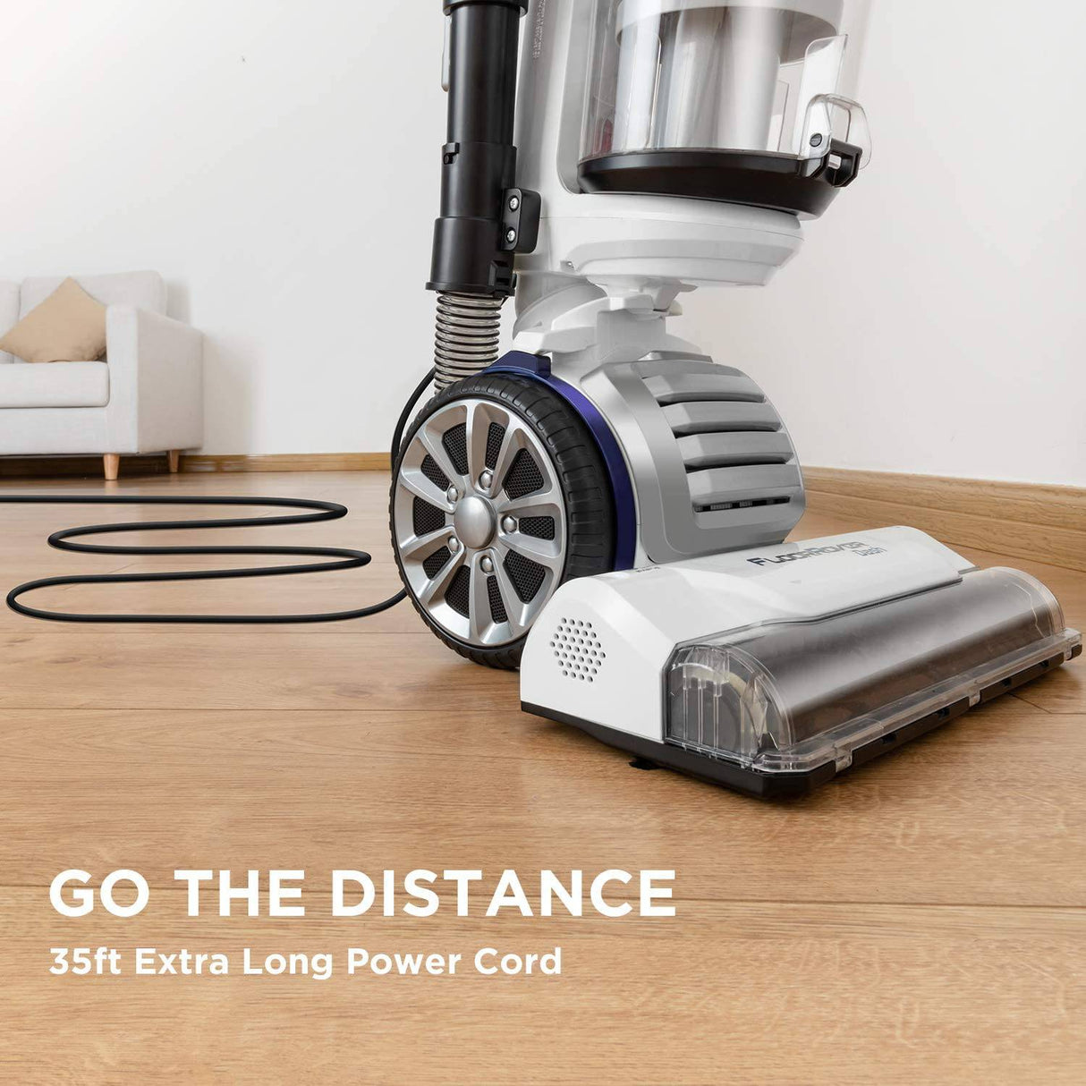Eureka FloorRover Aspiradora vertical sin bolsa para mascotas, sello de succión, dirección giratoria para alfombras y pisos duros Deep Ocean - DIGVICE MX