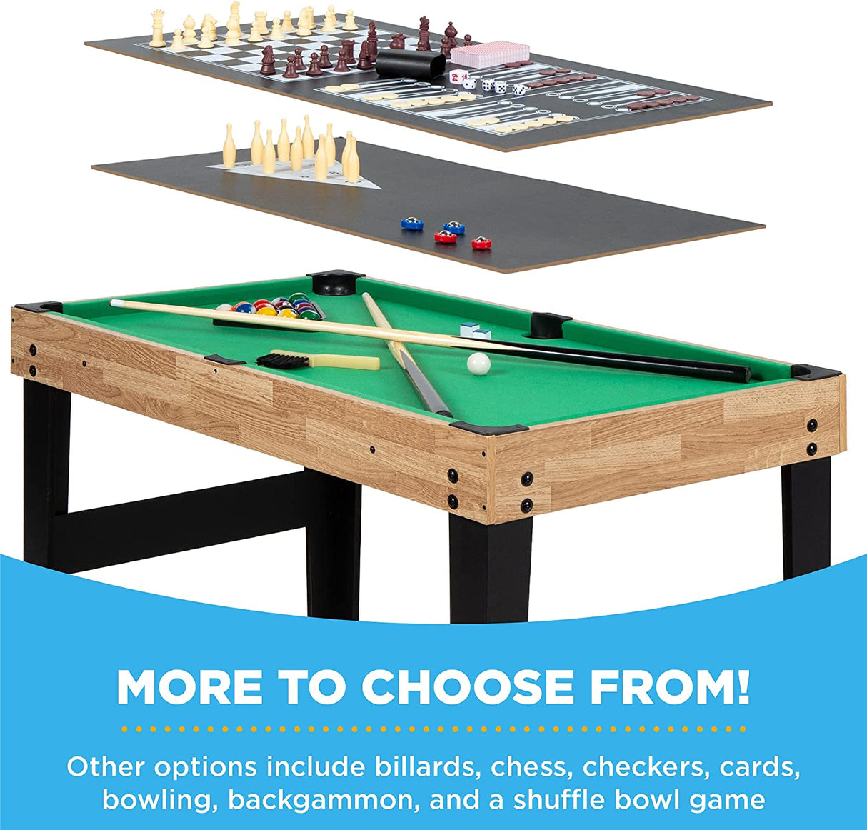 Best Choice Products - Juego de mesa de juego 10 en 1 de 2 x 4 pies para el hogar, sala de juegos