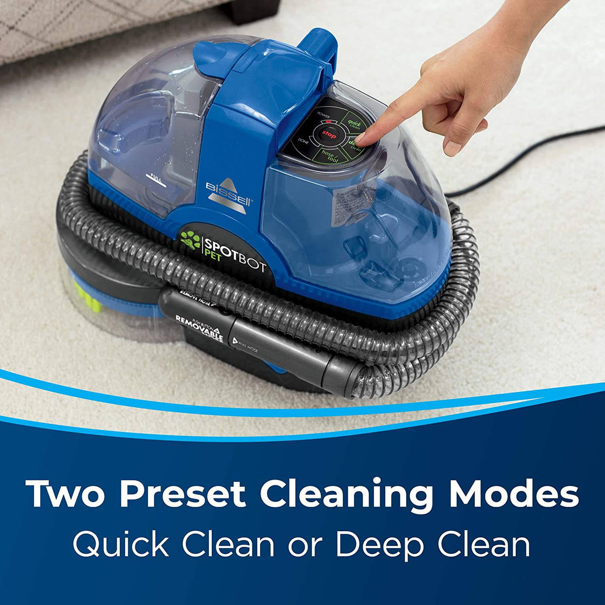 Bissell SpotBot Pet limpiador profundo portátil para manchas y manchas, azul, 2117A
