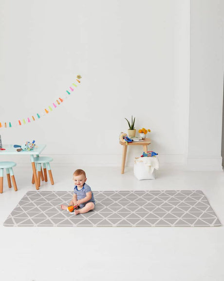 Skip Hop Baby Play Mat, tapete de piso de espuma reversible, 86" x 52", Vibrant Village - DIGVICE MX