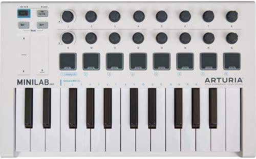 Arturia - Controlador USB-MIDI portátil MiniLab Mk II con paquete de auriculares con monitor de estudio cerrado HPC-A30