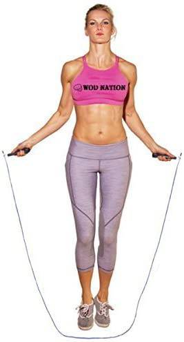 WOD Nation Speed Jump Rope - Cuerdas para saltar increíblemente rápidas - Entrenamiento de resistencia