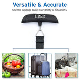 Etekcity Báscula de equipaje, peso de maleta de mano portátil digital para viajes con pintura de goma, sensor de temperatura, 110 libras, batería incluida - DIGVICE MX