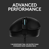 Logitech G403 Hero 25K - Ratón para juegos, Lightsync RGB, ligero 87G+10G opcional, cable trenzado, 25, 600 DPI, empuñaduras laterales de goma