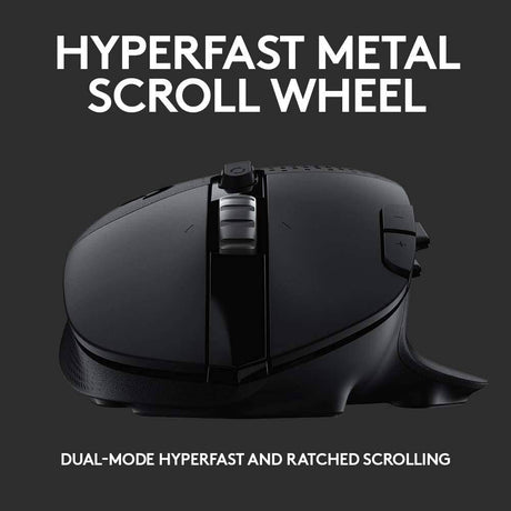 Logitech G604 LIGHTSPEED - Ratón inalámbrico para juegos con 15 controles programables, hasta 240 horas de duración de la batería, dos modos de conectividad inalámbrica, rueda de desplazamiento hiperrápida - Negro