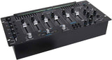 Pyle Mezclador de 6 canales, controlador de DJ Bluetooth, mezclador estéreo, sistema de sonido profesional, iluminación LED, mezclador de audio digital, sistema de mezcla digital, control de velocidad, sistema de montaje en rack 5U, PYD1964B.5
