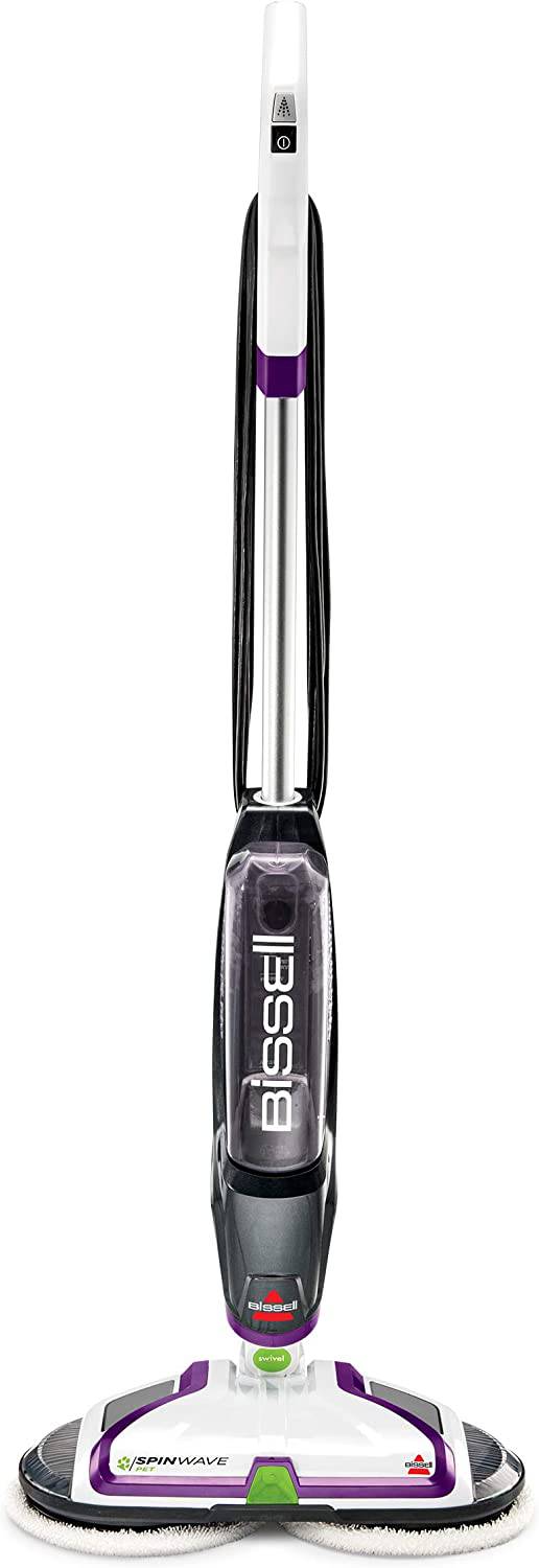 Bissell SpinWave PET Fregona giratoria para piso duro, 20399, blanco/negro