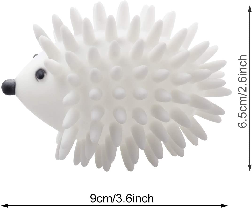Alysontech - Bolas de secadora de erizo, 3 uds., bola de puercoespín reutilizable para secadora, bolas de lavado de ropa suave antiestática (blanco) - DIGVICE MX