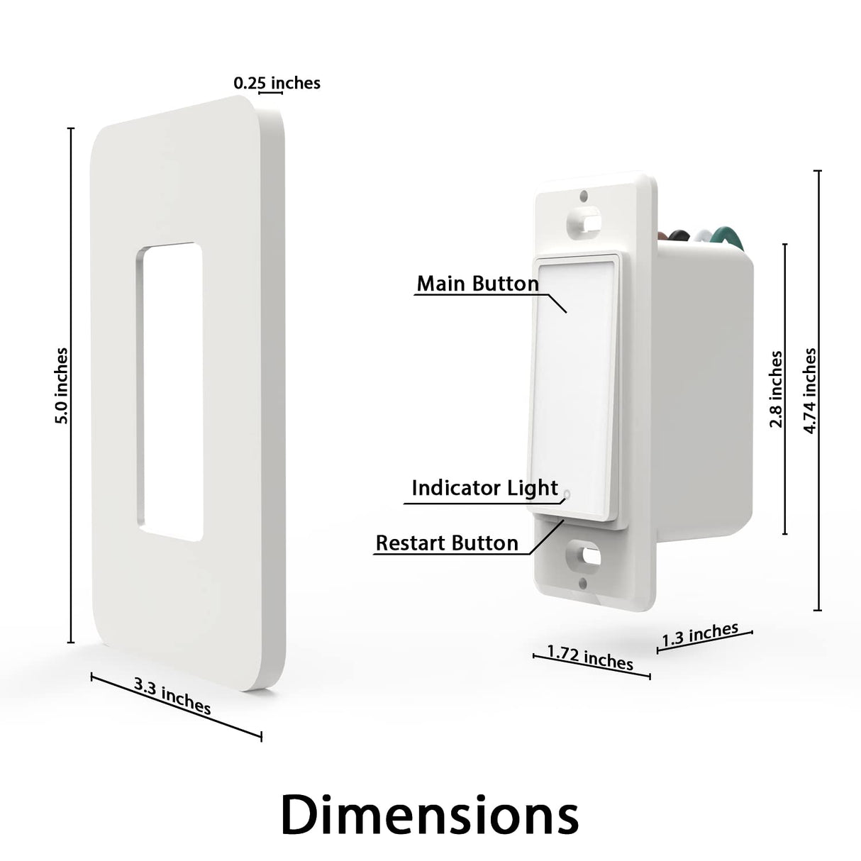Lumiman Interruptor de luz inteligente, compatible con Alexa, Google Assistant, unipolar, programación, cable neutro de control remoto requerido, fácil instalación, lista ETL (paquete de 2) - DIGVICE MX