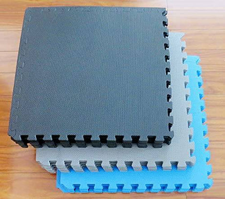 BalanceFrom Puzzle Colchoneta de ejercicios con baldosas entrelazadas de espuma EVA.  1/2" Thick, 24 Square Feet