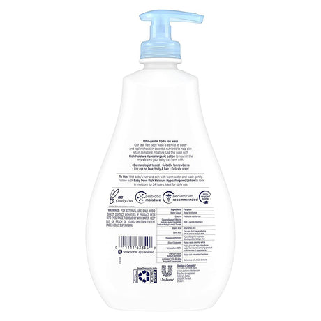Baby Dove Sensitive Skin Care Baby Wash para el baño del bebé Hidratación rica sin lágrimas e hipoalergénico 20 oz