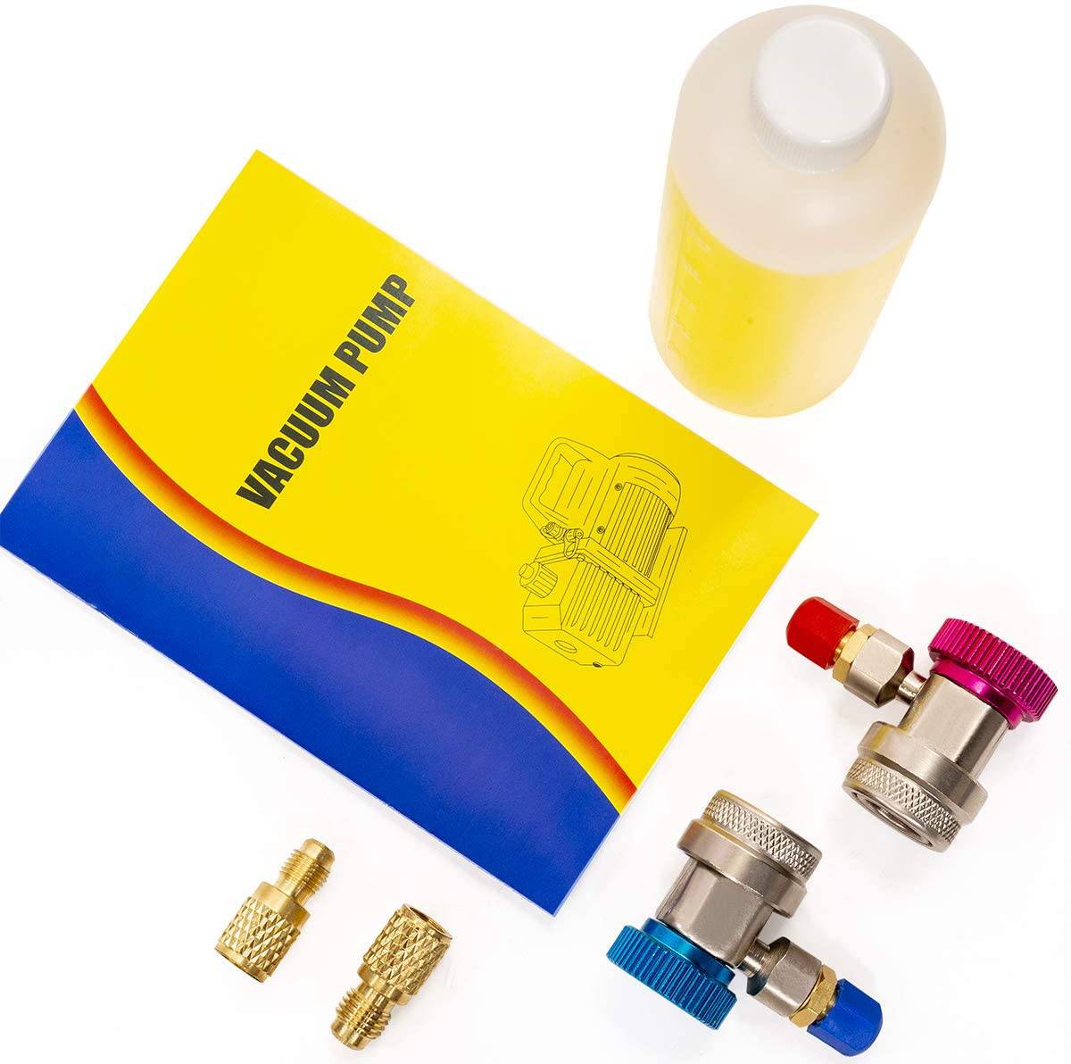 XtremepowerUS 3CFM 1/4HP Bomba de vacío de aire HVAC R134a R12 R22 R410a Kit de refrigeración de A/C Medidor de colector de CA R134 Can Tap Incluye bolsa de transporte - DIGVICE MX