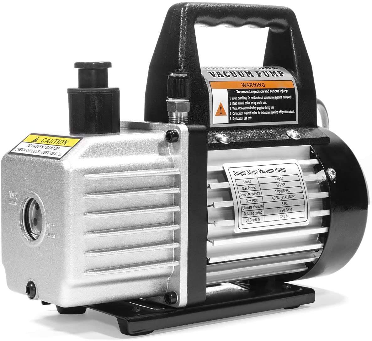 XtremepowerUS Premium 4CFM Bomba de vacío de aire HVAC A/C Kit de refrigeración AC Manifold Case Set R134a Tap con detector de fugas y bolsa de transporte - DIGVICE MX