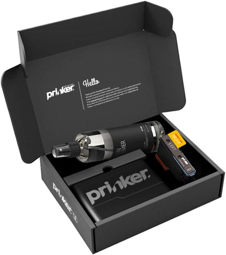 Prinker S para sus tatuajes temporales personalizados instantáneos con tinta negra cosmética premium - Compatible con dispositivos iOS y Android
