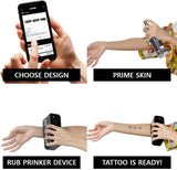 Prinker S para sus tatuajes temporales personalizados instantáneos con tinta negra cosmética premium - Compatible con dispositivos iOS y Android