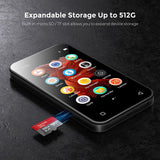 TIMMKOO Reproductor de MP3 con Bluetooth, pantalla táctil completa de 4.0" Reproductor de MP4 con altavoz Q3E