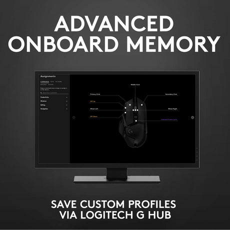 Logitech G502 HERO - Ratón para juegos con cable de alto rendimiento, sensor HERO 25K, 25 600 DPI, RGB, pesos ajustables, 11 botones programables, memoria integrada, PC/Mac