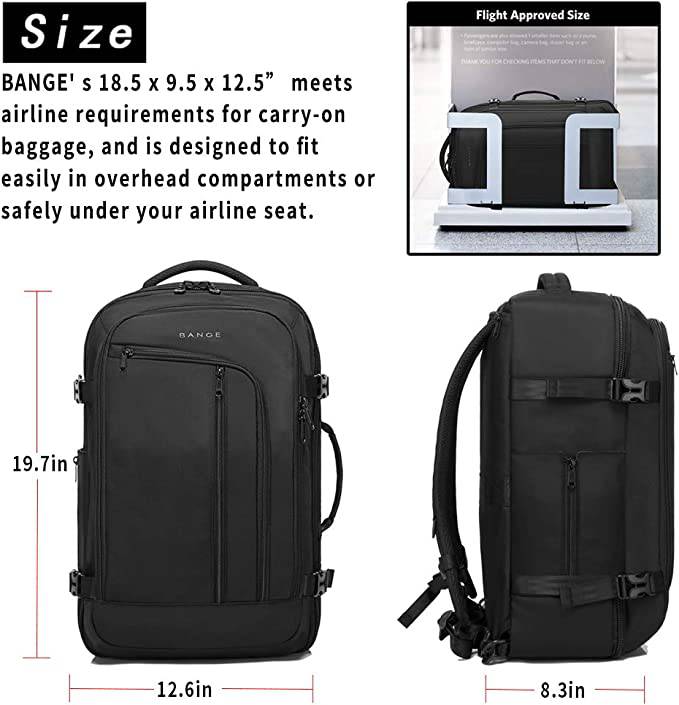 BANGE - Mochila de viaje, aprobada por la FAA-