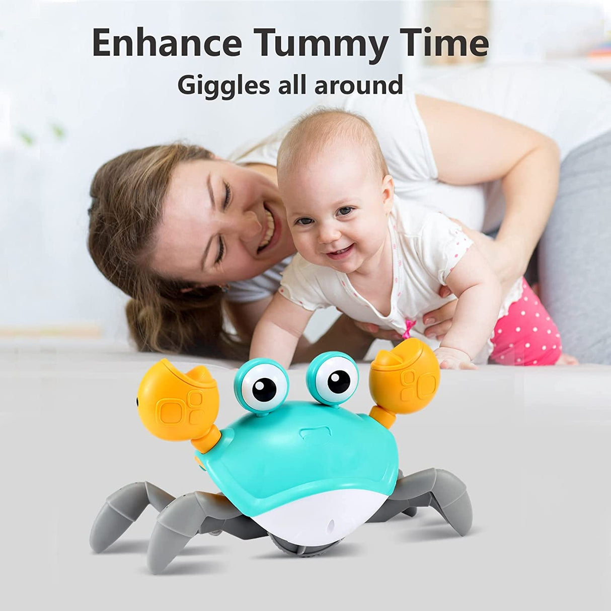 Control future - Baby Toys Infant Cangrejo: Tummy Time Juguete - CF-CRAB-0