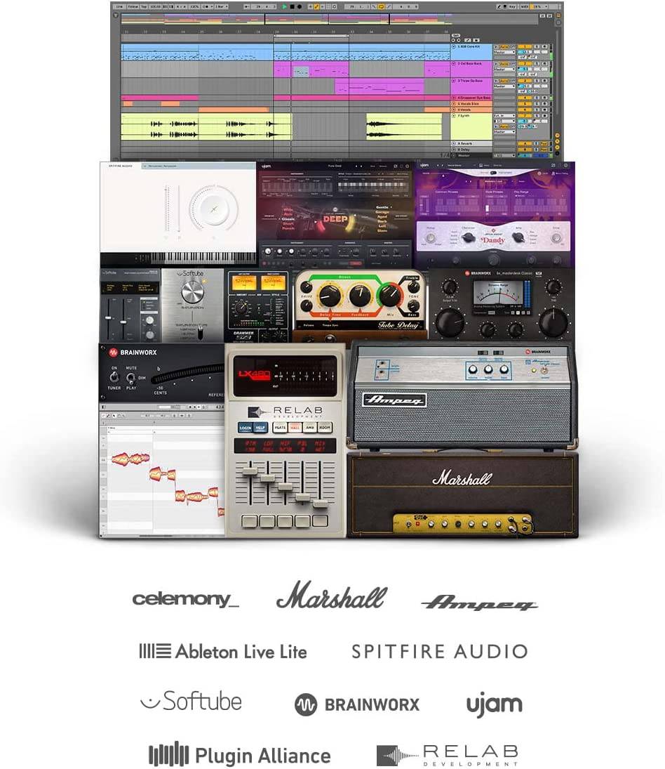 USB UA Volt 2 Interfaz de audio para grabación, podcasting y transmisión con software de audio esencial y suscripción de prueba gratuita de 30 días a UAD Spark