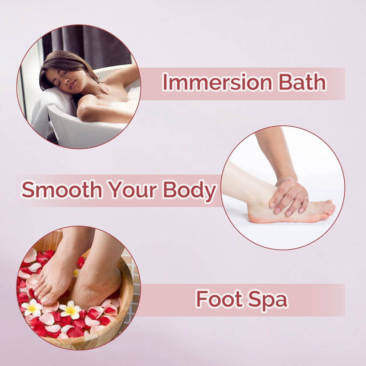 Spa Luxetique - Sales de baño, sales de Epsom con sal de baño del Himalaya para mujeres Aceite esencial de lavanda extra relajante con cuchara, juego de baño de 3 paquetes