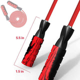 FITMYFAVO Cuerda de Saltar Cuerda de Saltar Ajustable de algodón para Mujeres, Adultos y niños Cuerda de Saltar de Ejercicio de Fitness Atlético (Rosa)