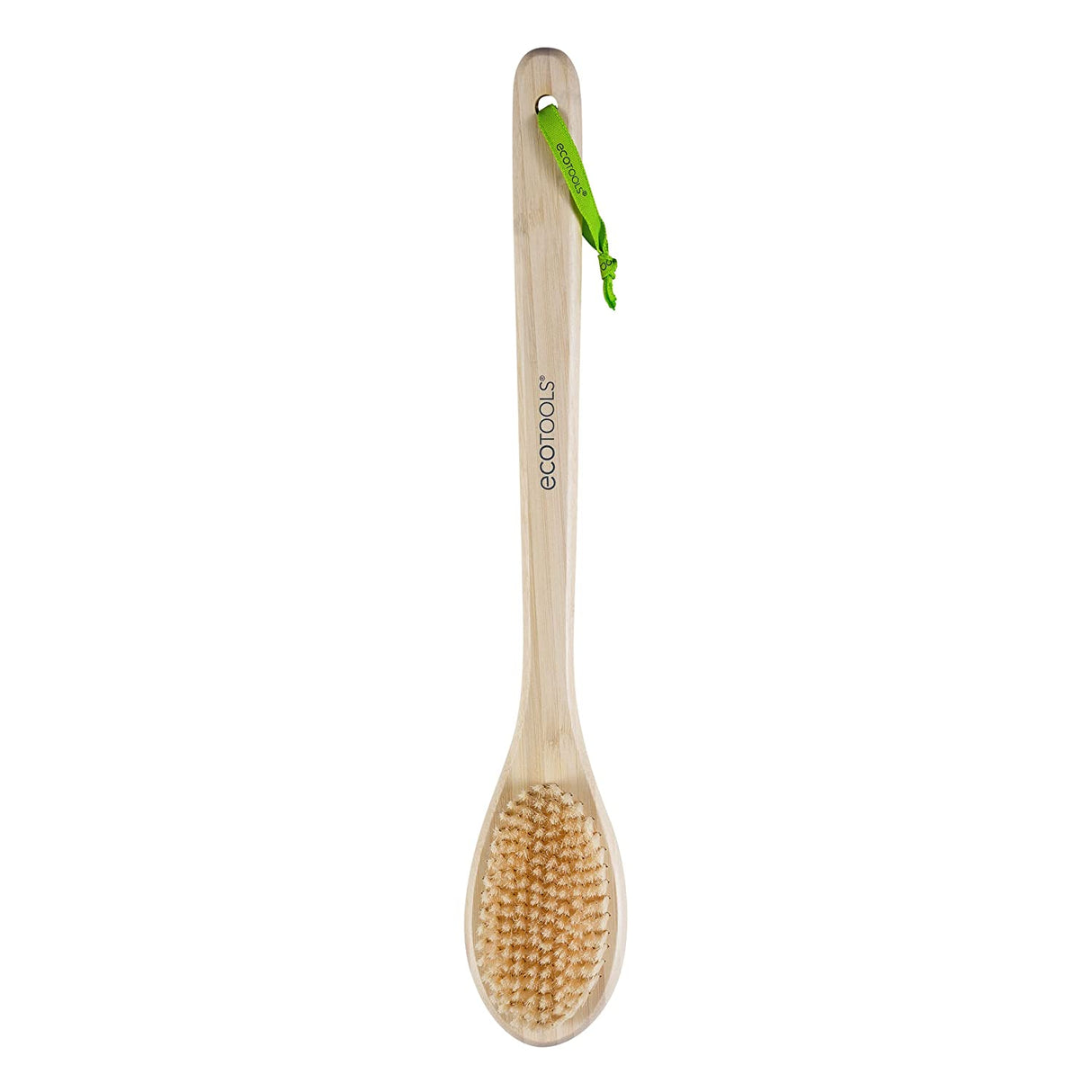 EcoTools Cepillo de baño de cerdas suaves, cepillo de ducha de mango largo, exfoliante suave para la espalda y el cuerpo