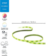 WiZ Connected 9ft Smart WiFi Color LightStrip Base Kit Plus Extension, 16 millones de colores, compatible con Alexa y Google Home Assistant, no requiere concentrador - DIGVICE MX