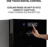 Koolatron Urban Series Enfriador de vino de 6 botellas, refrigerador de vino termoeléctrico, 0.65 cu. Refrigerador de vino independiente - DIGVICE MX