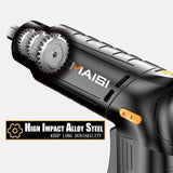 KEMAISI (13 en 1) Juegos de destornilladores eléctricos inalámbricos de 4,2 V con luz de trabajo LED, destornillador eléctrico recargable con batería de iones de litio de 2000 mAh, destornillador de posiciones de mango ajustable - DIGVICE MX