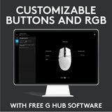Logitech G203 - Ratón para juegos con cable, 8,000 DPI, efecto óptico arcoíris LIGHTSYNC RGB, 6 botones programables, memoria integrada, mapeo de pantalla, compatible con computadoras PC/Mac y portátiles - Negro