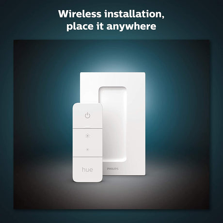 Philips Hue v2 Smart Dimmer Switch and Remote, sin instalación, Smart Home, exclusivamente para Philips Hue Smart Lights (versión 2021), blanco - DIGVICE MX