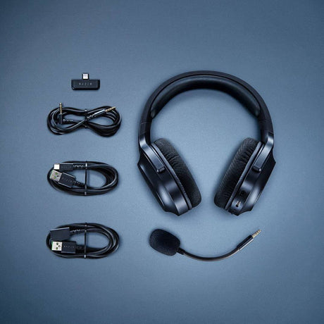 Razer Barracuda X Auriculares inalámbricos multiplataforma para juegos y móviles (modelo 2021): 250 g Diseño ergonómico - Micrófono HyperClear desmontable - Batería de 20 horas - Compatible con PC, PS5, Switch y Android - Negro