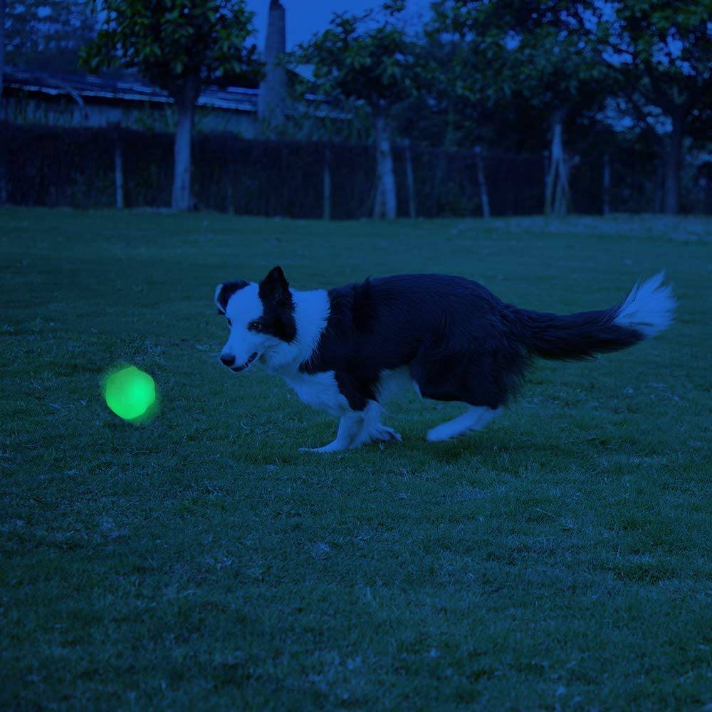 SCHITEC - Pelotas para perros con sonido de campana, pelota