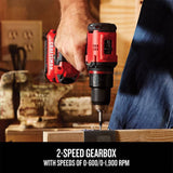 Kit de taladro/atornillador inalámbrico CRAFTSMAN V20*, sin escobillas (CMCD710C1), rojo, 1/2 pulg. - DIGVICE MX