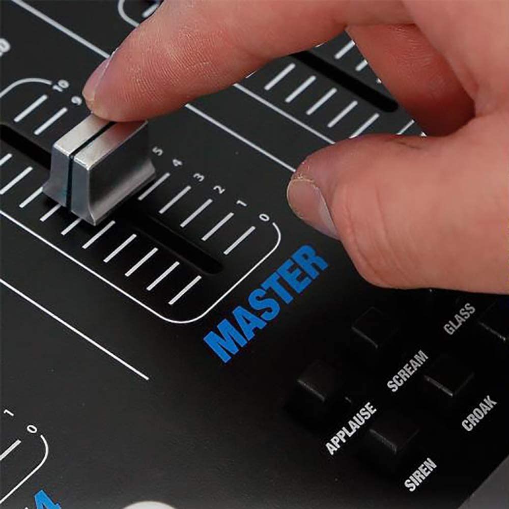 Pyle Mezclador de 6 canales, controlador de DJ Bluetooth, mezclador estéreo, sistema de sonido profesional, iluminación LED, mezclador de audio digital, sistema de mezcla digital, control de velocidad, sistema de montaje en rack 5U, PYD1964B.5
