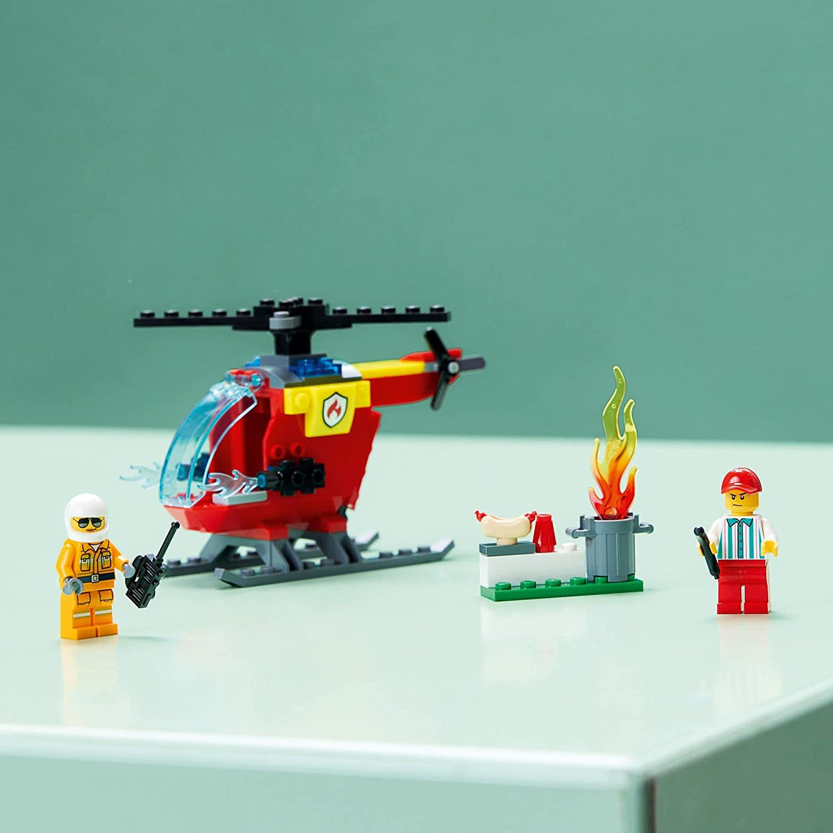 LEGO City Fire Helicopter 60318  (53 piezas)