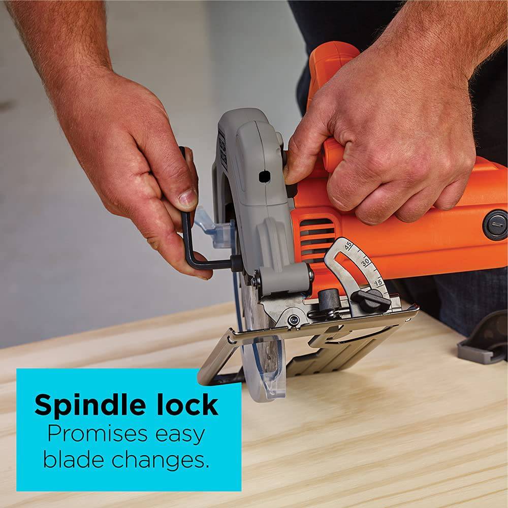 Sierra circular BLACK+DECKER de 7-1/4 pulgadas con láser, 13 amperios (BDECS300C) - DIGVICE MX