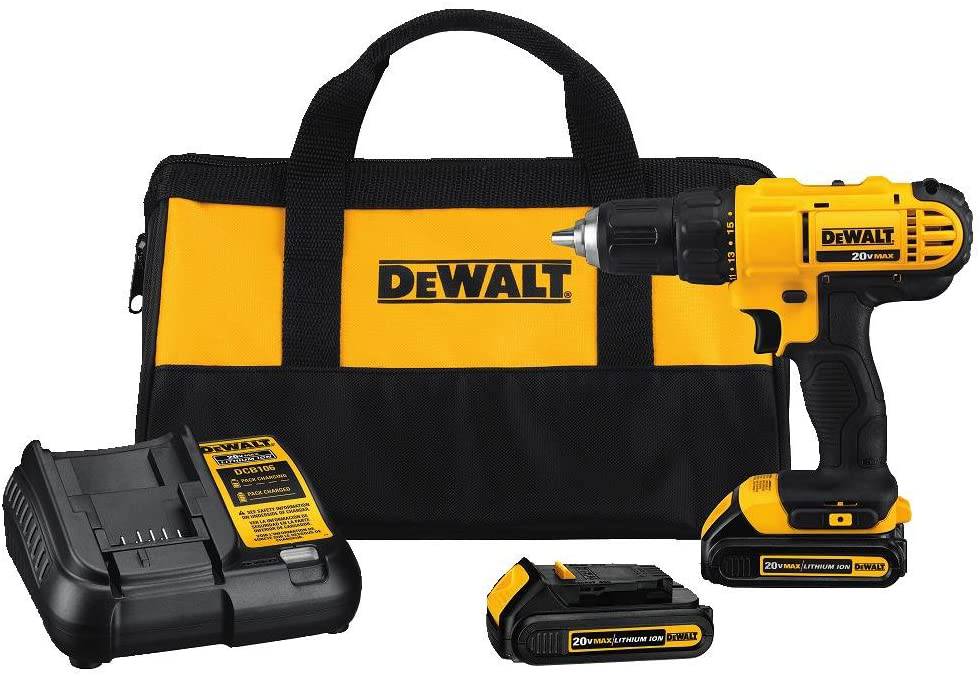 DEWALT DCD771C2 & DWA2FTS100 - Kit de taladro/destornillador inalámbrico de 20 V MAX con destornillador/juego de brocas, 100 piezas - DIGVICE MX