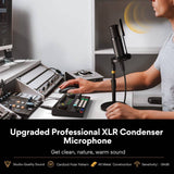 MAONO - Paquete de equipo de podcast-Interfaz de audio-Micrófono de condensador MaonoCaster-Estudio de producción de podcast todo en uno para grabación, transmisión (AME2A)