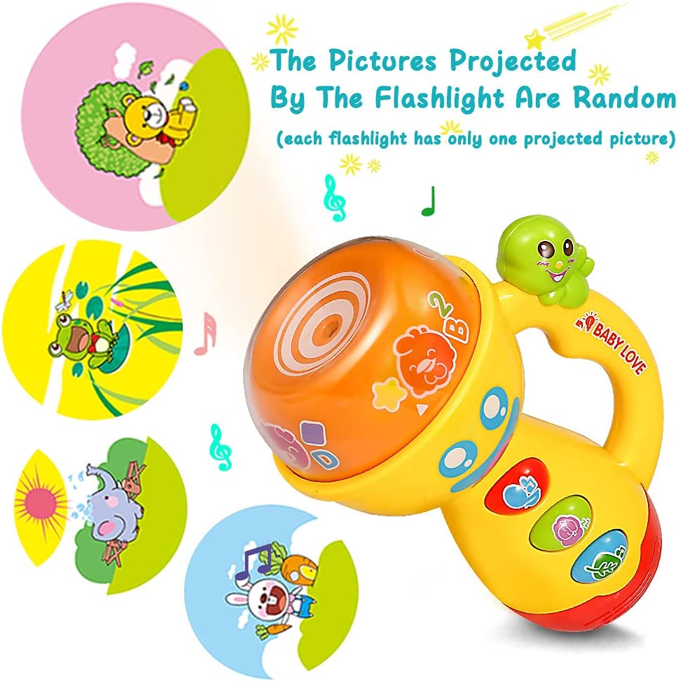 CO - CREA - Juguetes con linternas para niños y niñas de 1 año, juguetes con proyector para bebés- B0BCK87NNH