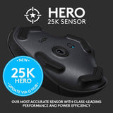 Logitech G604 LIGHTSPEED - Ratón inalámbrico para juegos con 15 controles programables, hasta 240 horas de duración de la batería, dos modos de conectividad inalámbrica, rueda de desplazamiento hiperrápida - Negro