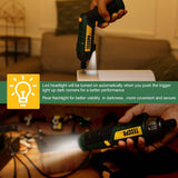 Destornillador inalámbrico, 45 piezas 6 N.m, destornillador eléctrico TECCPO 4 V, 9+1 engranajes de par, destornillador inalámbrico recargable con iones de litio de 2000 mAh, portabrocas hexagonal de 1/4 pulgadas, 2 LED, 2 posiciones ajustables - DIGVICE MX