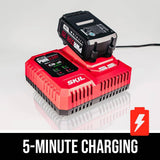 Skil PWRCore 20 Kit de martillo rotativo sin escobillas de 20 V y 7/8", incluye batería de 5,0 Ah, cargador PWRJump y adaptador USB PWRAssit - RH1704-1A - DIGVICE MX