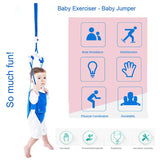 Gaorui - Juego creativo de puentes para puerta de bebé, gorila ajustable para bebé, juguetes para bebé, columpio para andador (azul) - DIGVICE MX