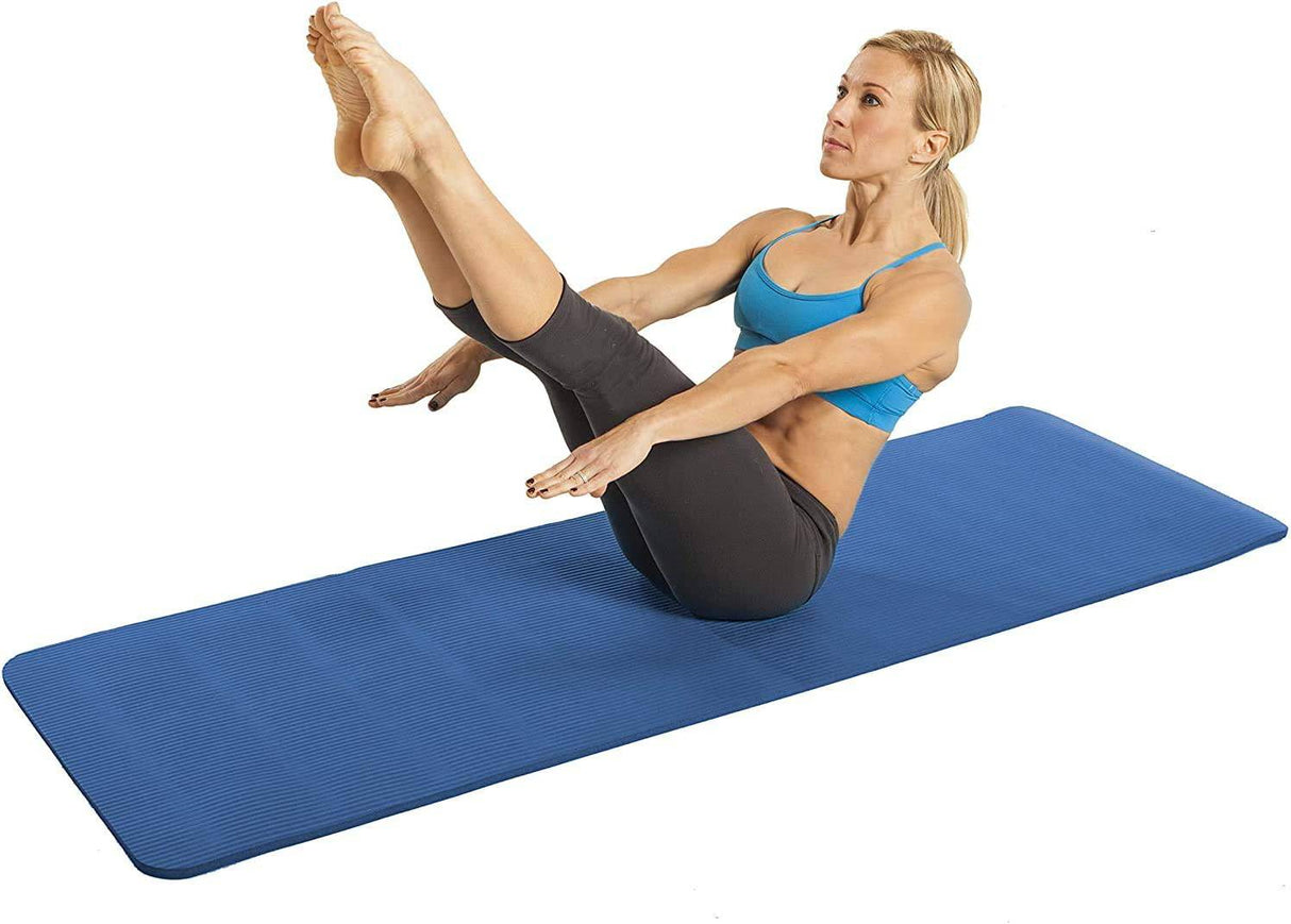 GoFit  - Colchoneta de Pilates | Esterilla de yoga multiusos - Esterilla de grado profesional de alta densidad extragruesa de 1/2 pulgada