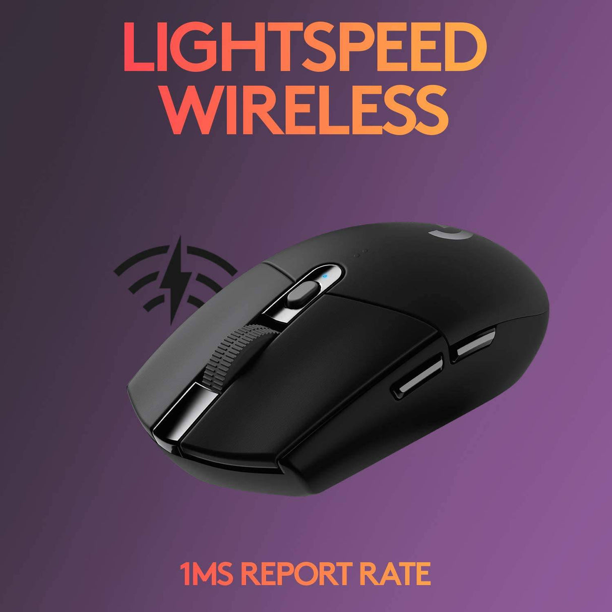Logitech G305 LIGHTSPEED - Ratón inalámbrico para juegos, sensor Hero 12K, 12,000 DPI, liviano, 6 botones programables, 250 h de duración de la batería, memoria integrada, PC/Mac - Negro