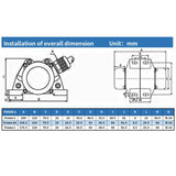 TOAUTO - Vibrador de hormigón Motor de vibración 100W AC 110V 3600rpm Vibradores vibradores de aleación de aluminio para mesa agitadora (100W) - DIGVICE MX