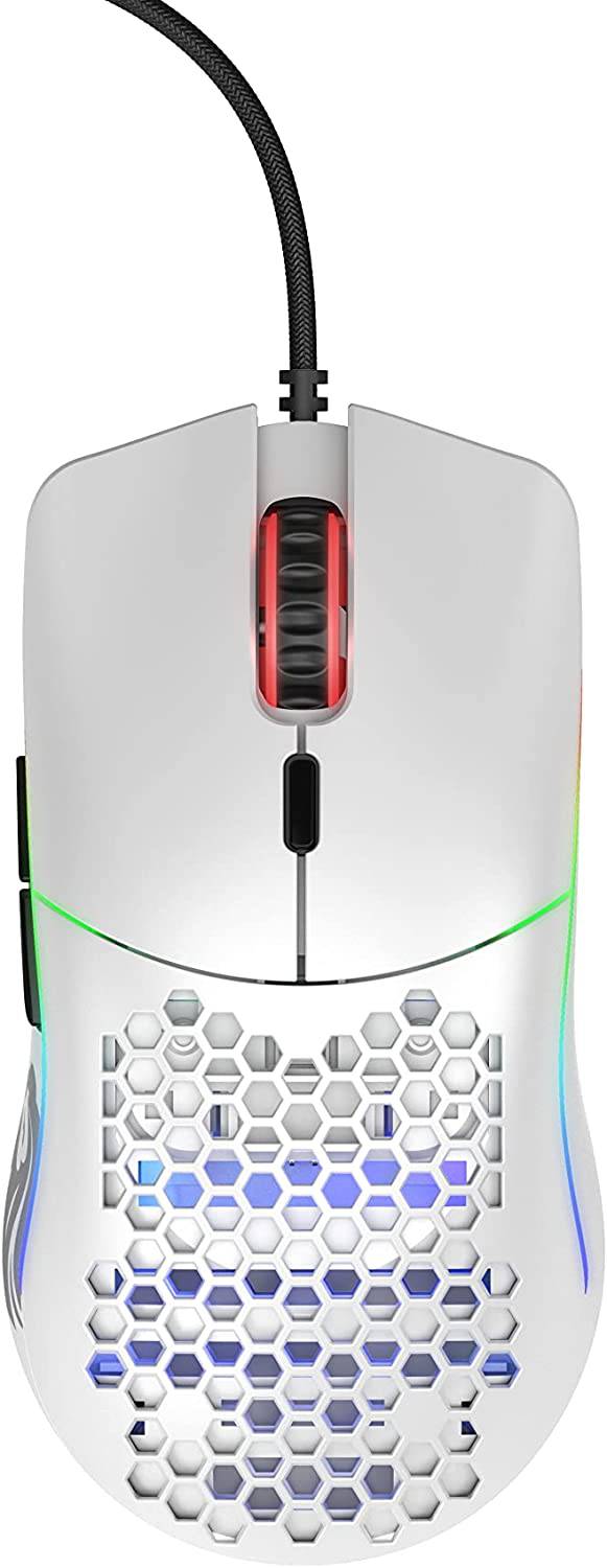 Glorious Gaming Mouse - Model O 67 g Superlight Honeycomb Mouse, Matte White Mouse