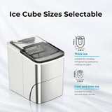 FZF - Encimera para hacer hielo, función de autolimpieza, portátil para hacer cubitos de hielo, 9 cubitos de hielo listos en 6 minutos, 26 libras 24 horas - DIGVICE MX